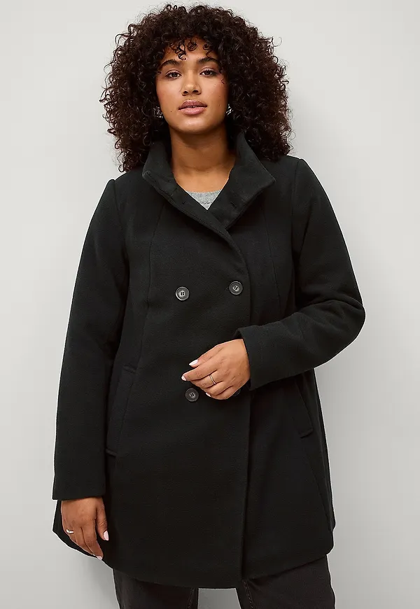 Zizzi - Trenchcoat caChristi L/S Coat - Svart
