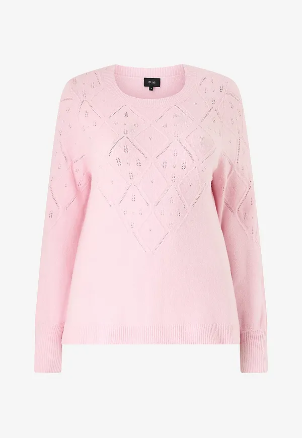 Zizzi - Tröja caSunny L/S Femi - Rosa