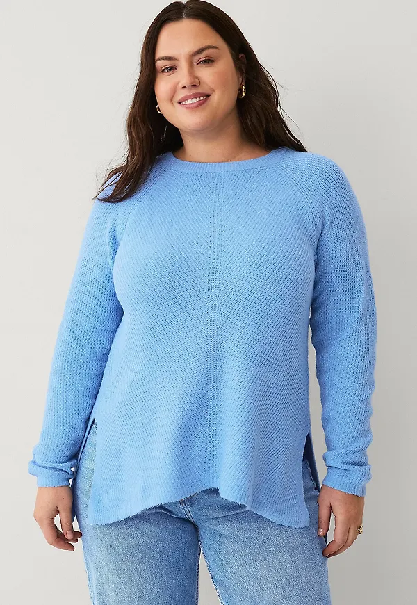 Zizzi - Tröja cAsunny L/S Pullover - Blå