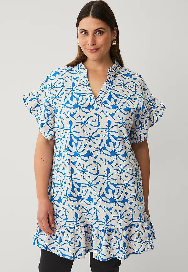 Zizzi - Tunika caEllo S/S - Blå