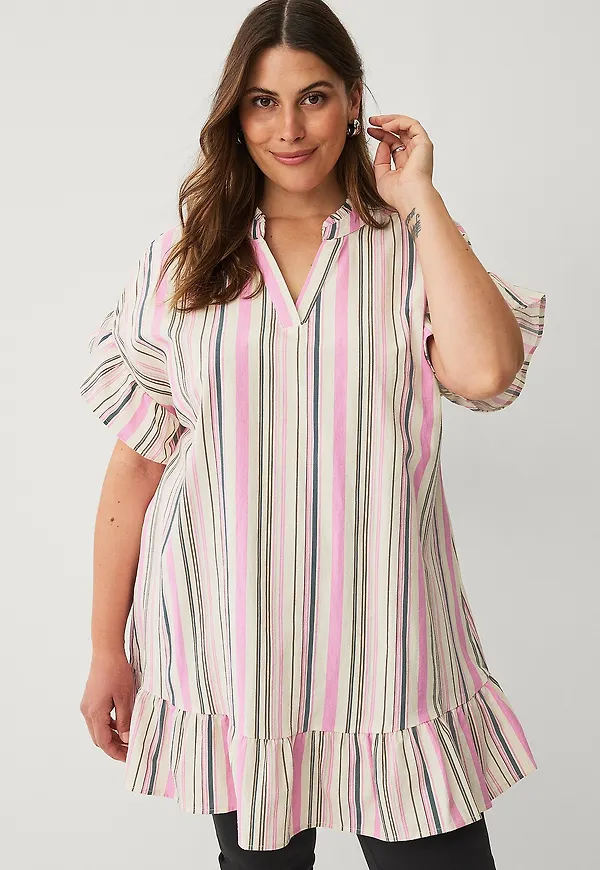 Zizzi - Tunika caEllo S/S - Flerfärgad