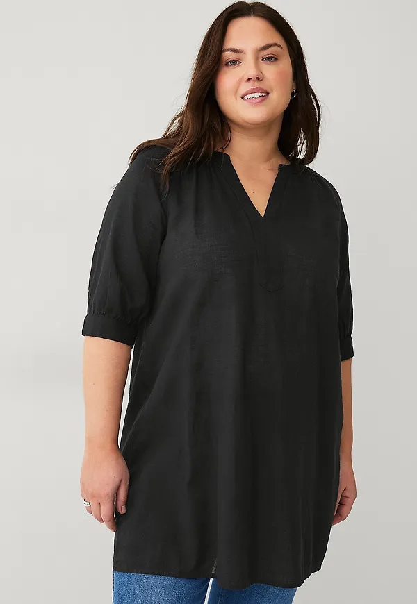 Zizzi - Tunika cAnanna 1/2 Tunic - Svart