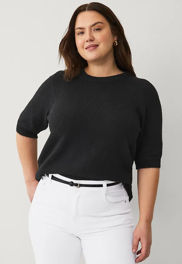 Zizzi - Tunika caunny 1/2 Pullover - Svart