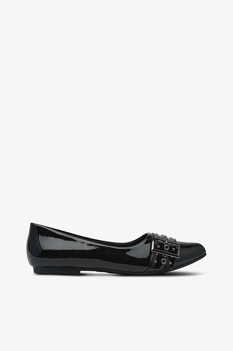Zizzi - Ballerinaskor fHailey Ballerina bred passform - Svart