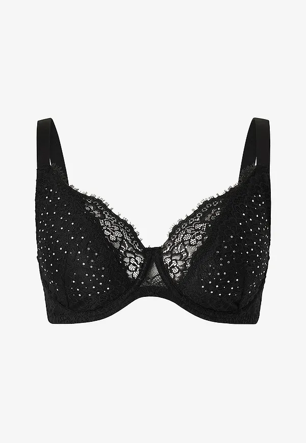 Zizzi - Bh lBeate, Full Cover Bra - Svart