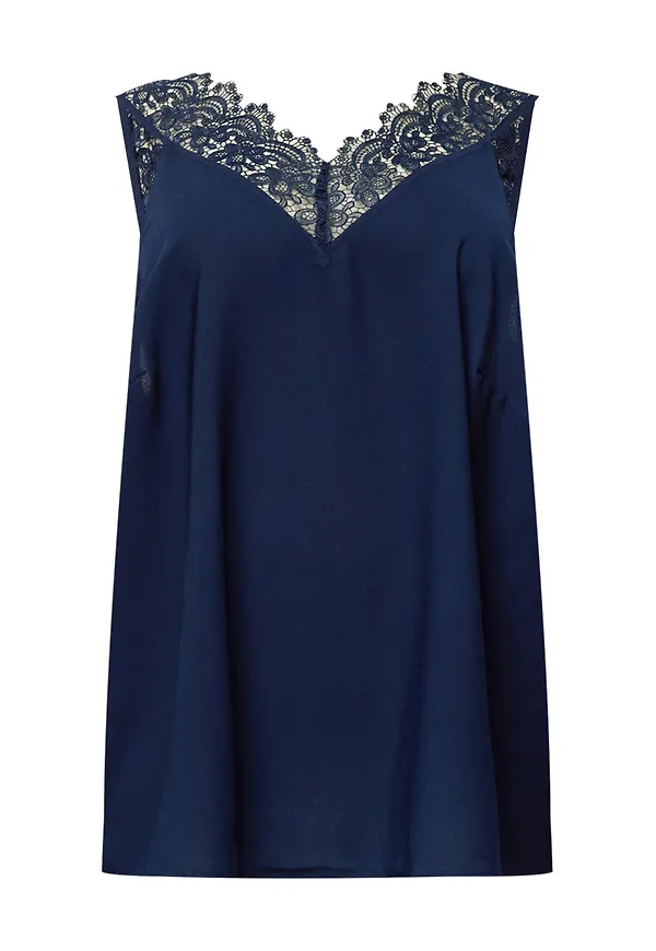 Zizzi Blus 'ECARLA' marinblå