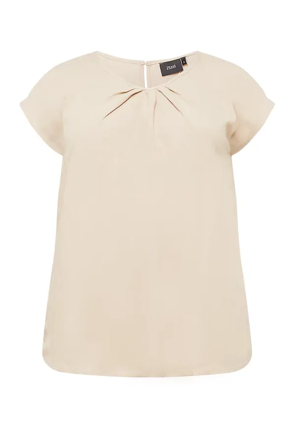 Zizzi Blus 'VMACY' beige