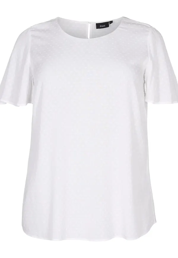 Zizzi Blus 'Xuilt' off-white