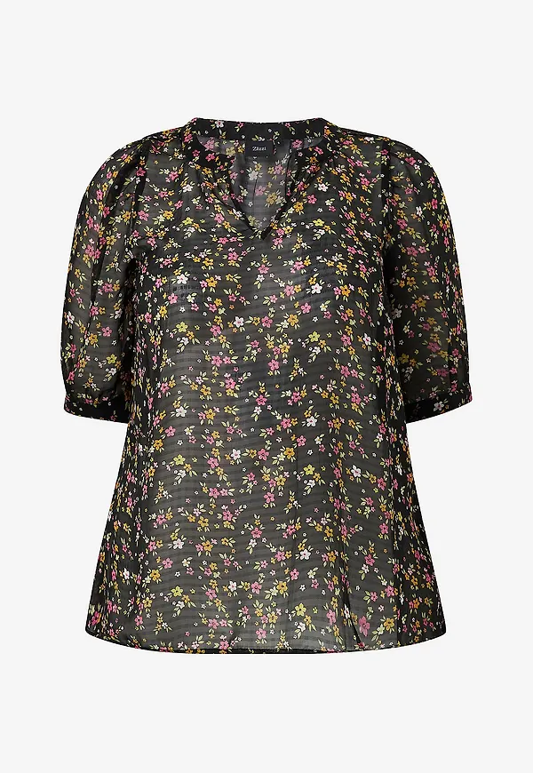 Zizzi - Blus Cataru, 1/2, Blouse - Svart