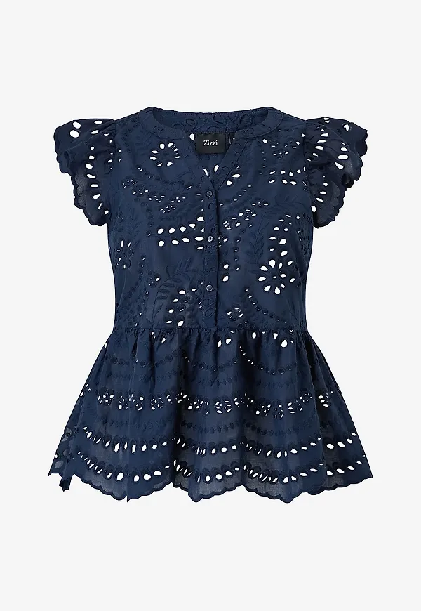 Zizzi - Blus mAlika S/L - Blå
