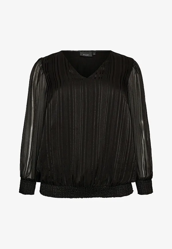 Zizzi - Blus Marita, L/S, Blouse - Svart