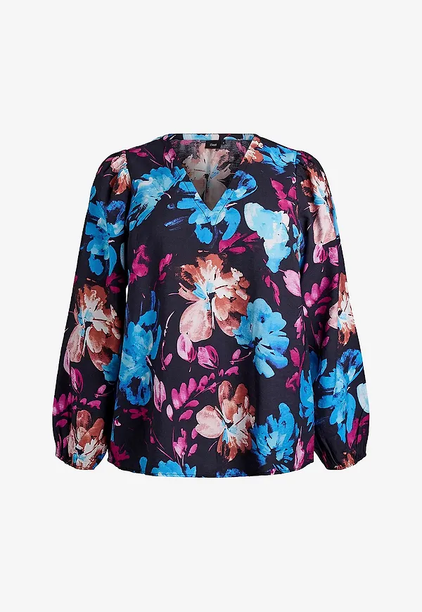 Zizzi - Blus mcLaru L/S - Svart