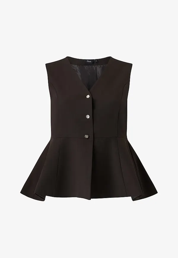 Zizzi - Blus Mpalma, S/L, Blouse - Brun