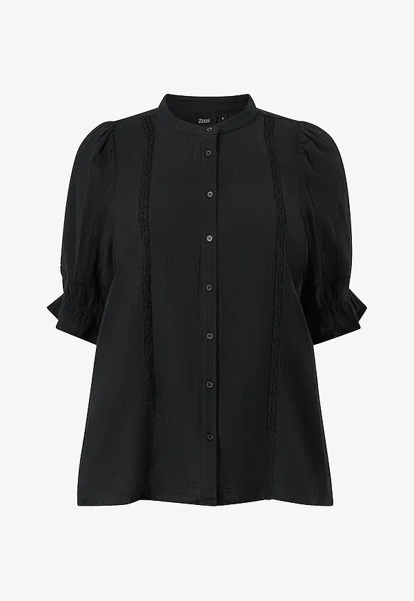 Zizzi - Blus vViva 1/2 - Svart