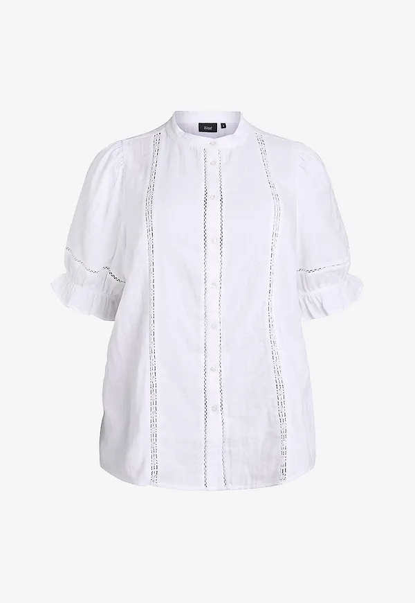 Zizzi - Blus vViva 1/2 - Vit
