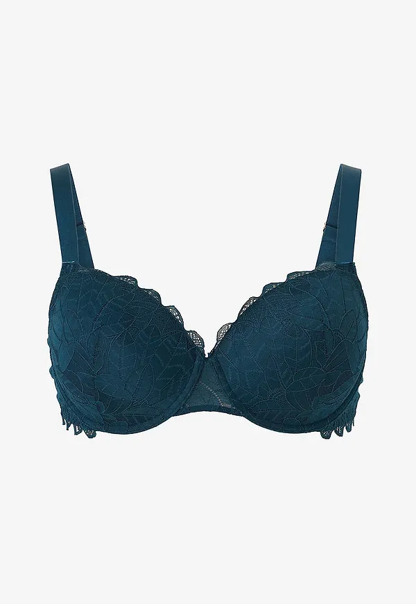 Zizzi - Bygel-bh lRachel, Cup Bra - Blå