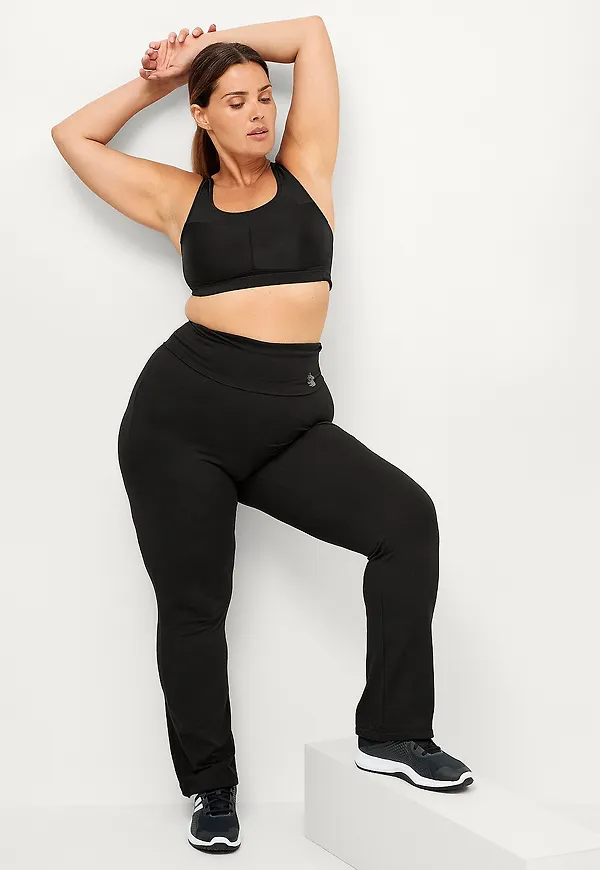 Zizzi - Byxor aBasic Long Pants - Svart
