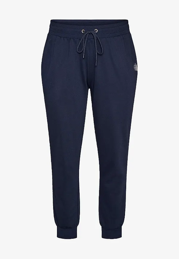 Zizzi - Byxor aBasic Loose Pants - Blå