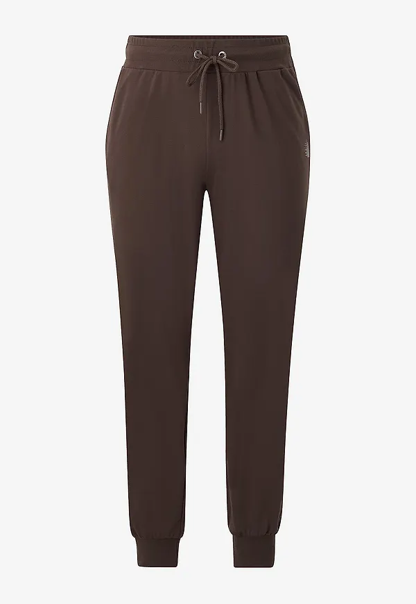 Zizzi - Byxor aBasic Loose Pants - Brun