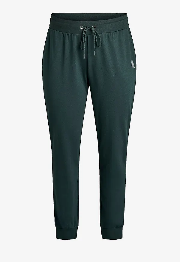 Zizzi - Byxor aBasic Loose Pants - Grön