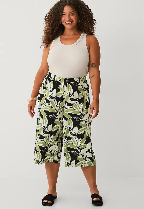 Zizzi - Byxor caAnni Culotte Pant - Svart