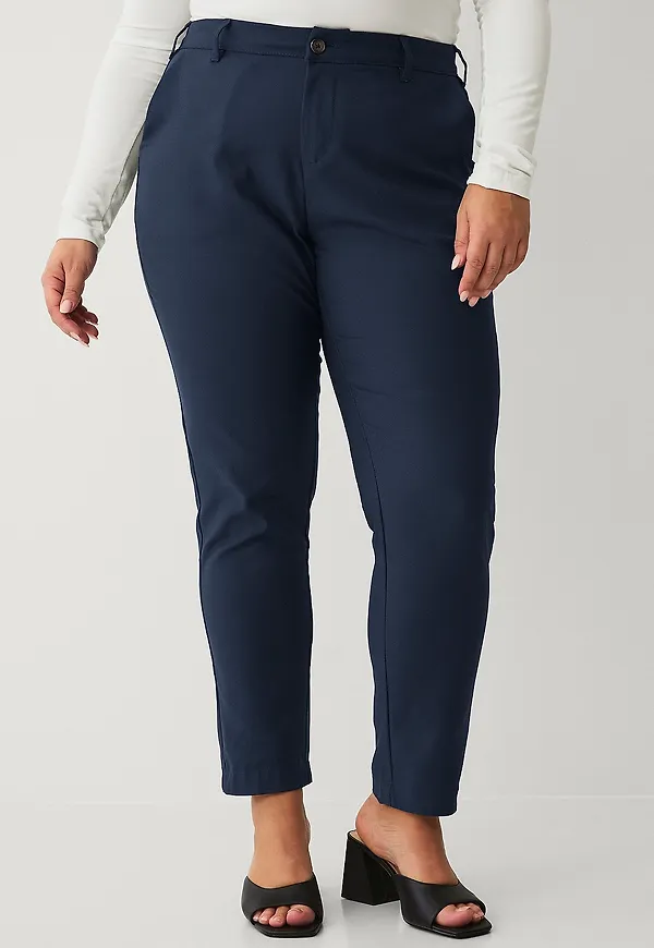 Zizzi - Byxor caEdith Slacks Pants - Blå