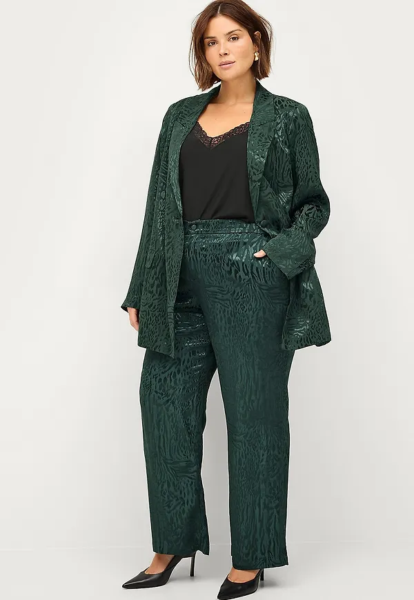 Zizzi - Byxor mRia Loose Pants - Grön