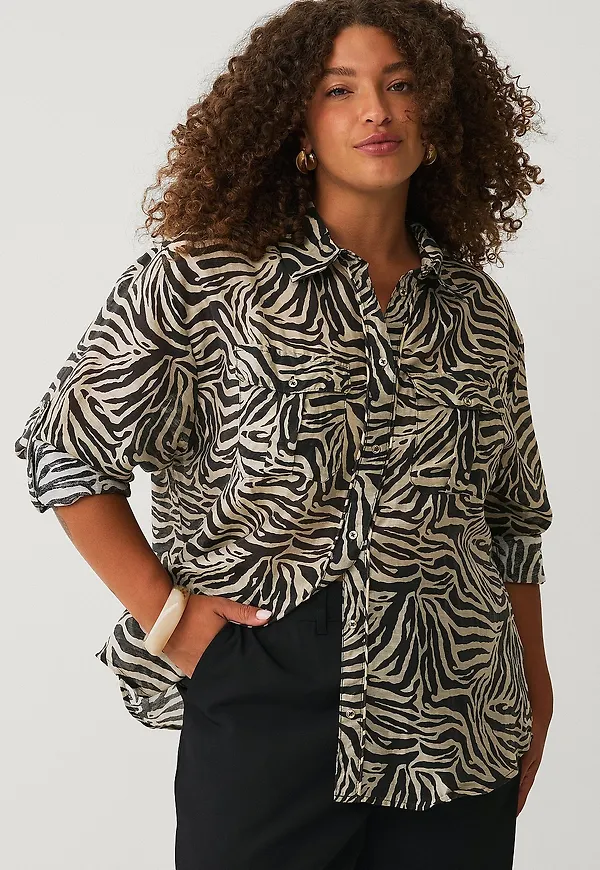 Zizzi - caMilika 3/4 Fold UP - Svart