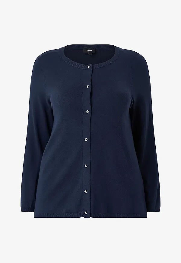 Zizzi - Cardigan caElla L/S - Blå