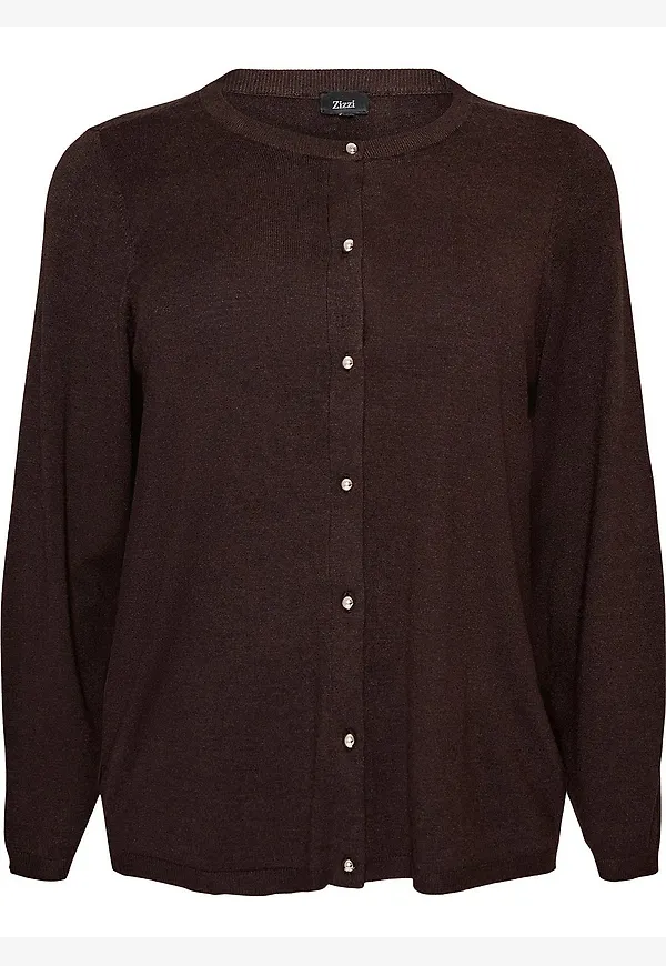 Zizzi - Cardigan caElla L/S - Brun