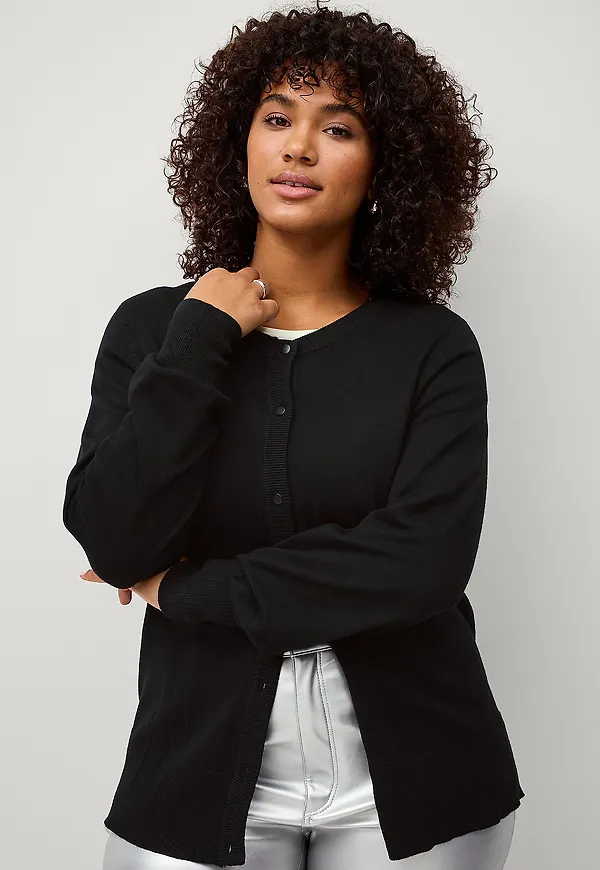 Zizzi - Cardigan mCarrie L/S - Svart