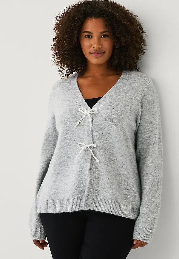 Zizzi - Cardigan mTea L/S - Grå