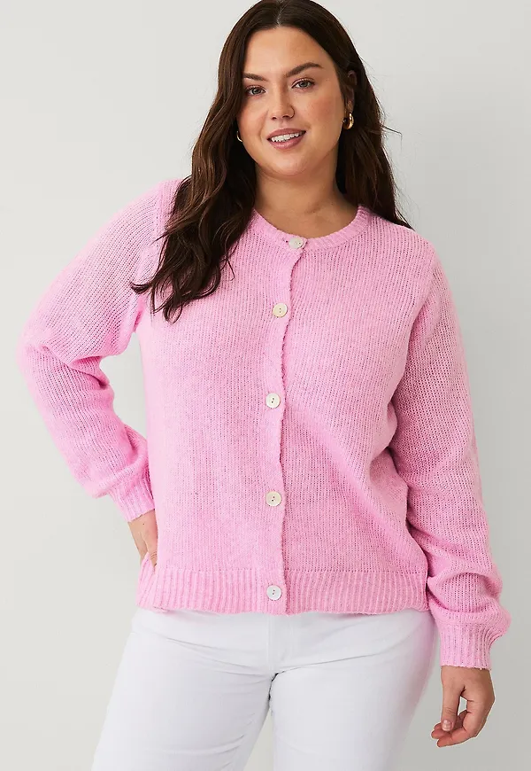 Zizzi - Cardigan mVitello L/S Cardigan - Rosa