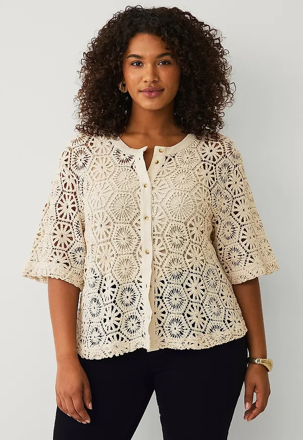 Zizzi - Cardigan mWilda - Beige