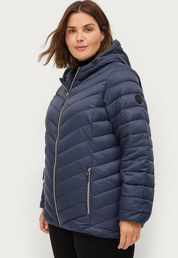 Zizzi - Jacka caSally L/S Jacket - Blå