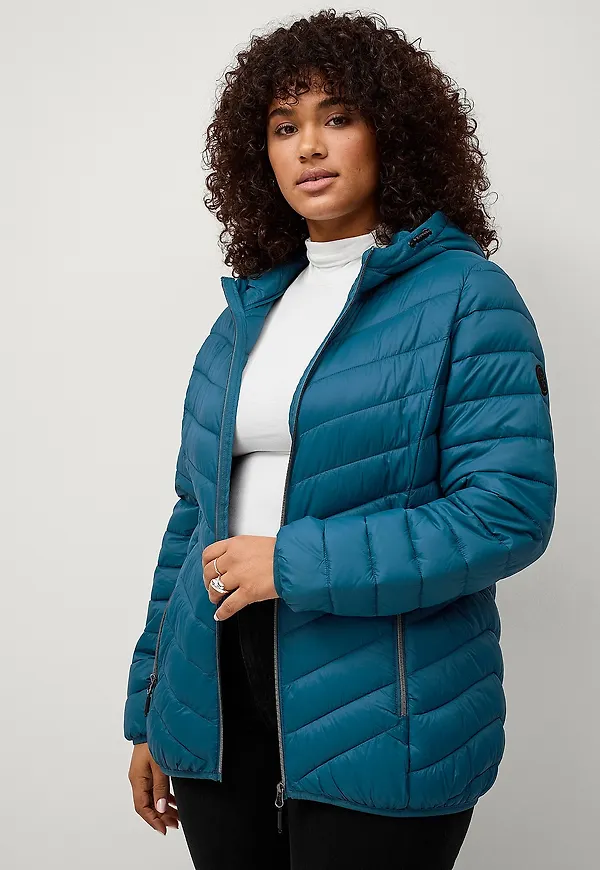 Zizzi - Jacka caSally L/S Jacket - Blå