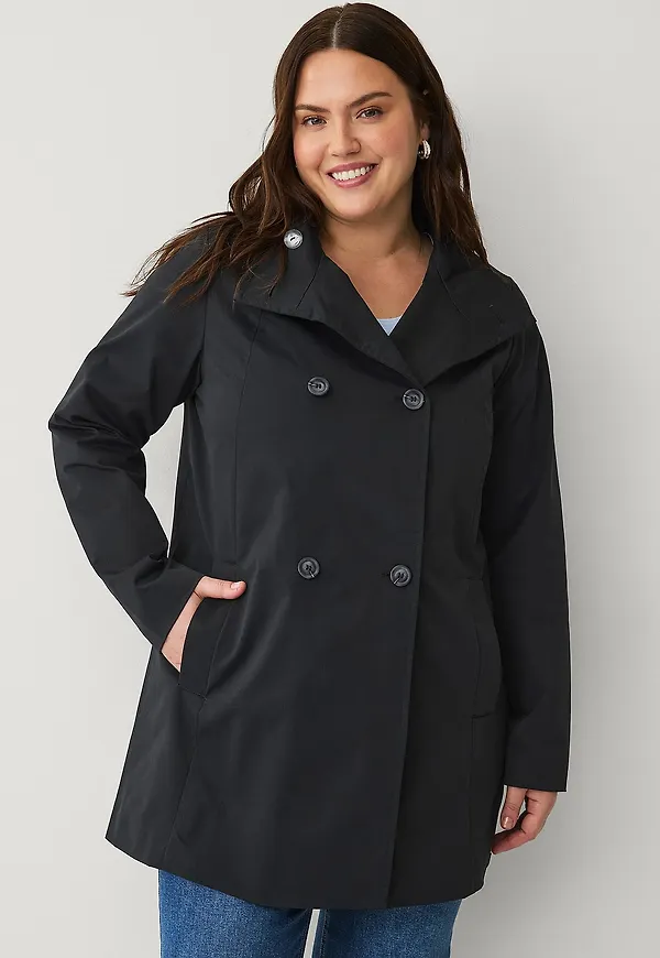 Zizzi - Jacka caValencia L/S Coat - Svart