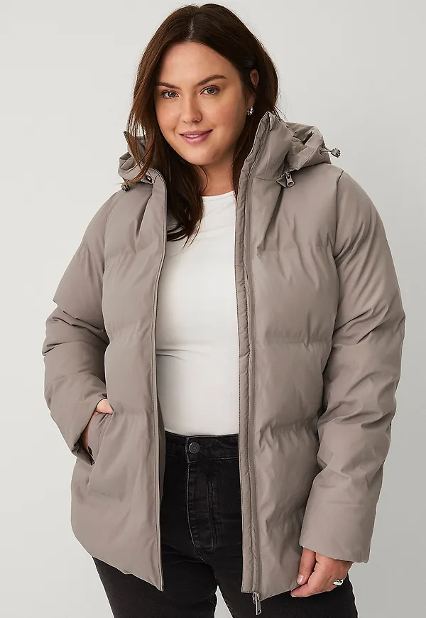 Zizzi - Jacka mElina L/S Jacket - Beige