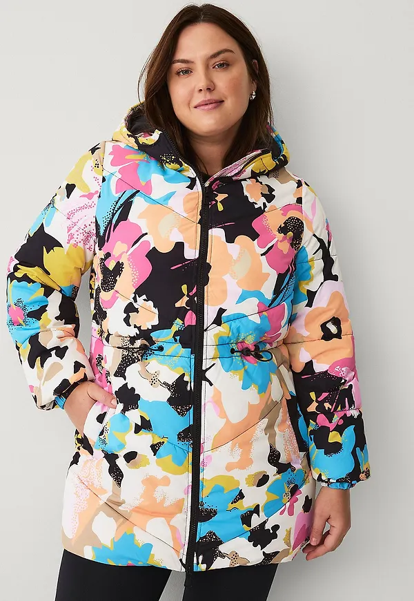 Zizzi - Jacka mFlower L/S Jacket - Flerfärgad