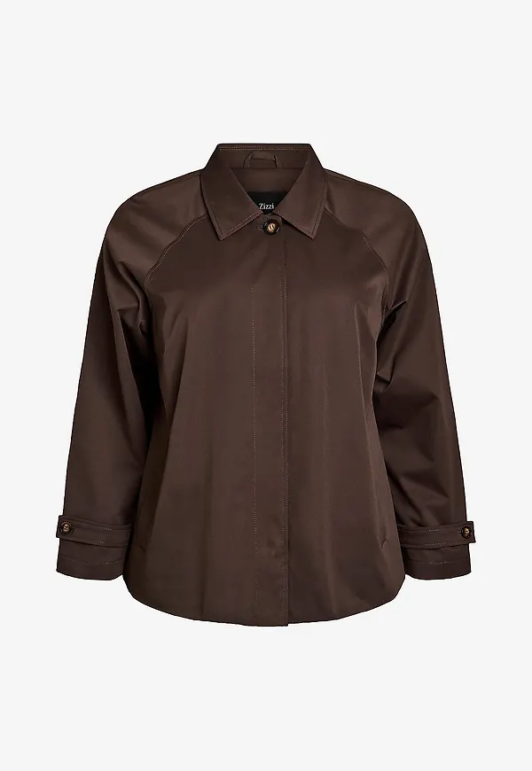 Zizzi - Jacka mPalma L/S - Brun