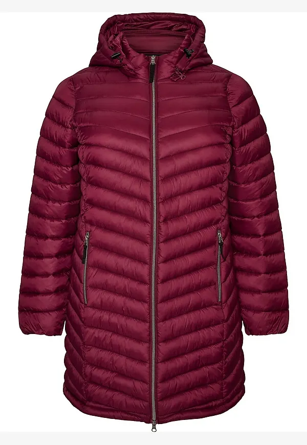 Zizzi - Jacka mSally L/S Coat - Röd