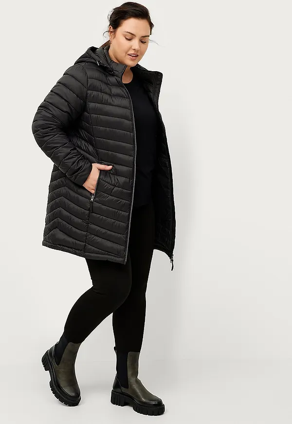Zizzi - Jacka mSally L/S Coat - Svart