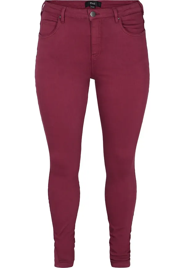 Zizzi Jeans 'Amy' burgunder