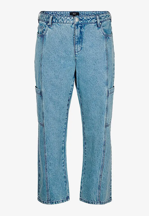 Zizzi - Jeans jElena cargo - Blå