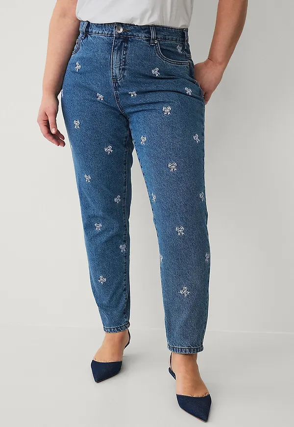 Zizzi - Jeans Jelena Cropped Mille Jeans - Blå