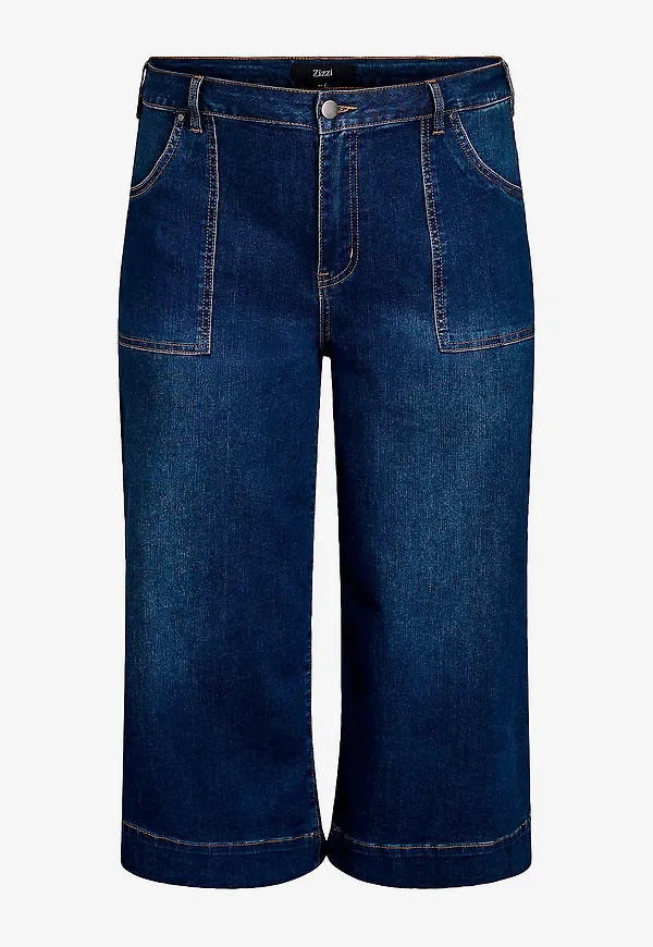 Zizzi - Jeans jSunia Knickers - Blå