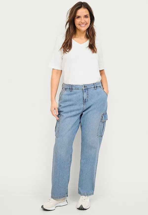 Zizzi - Jeans jThrisa Cargo Jeans - Blå