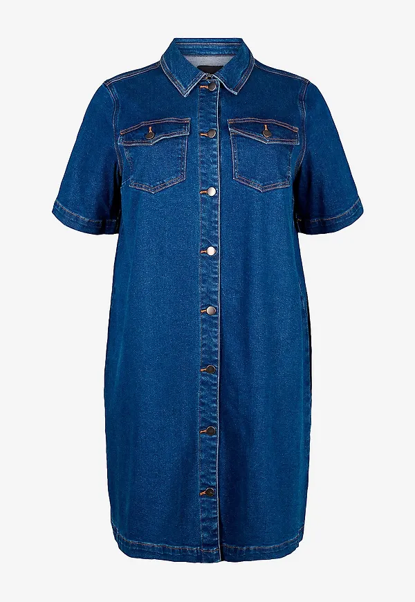 Zizzi - Jeansklänning jChar S/S - Blå