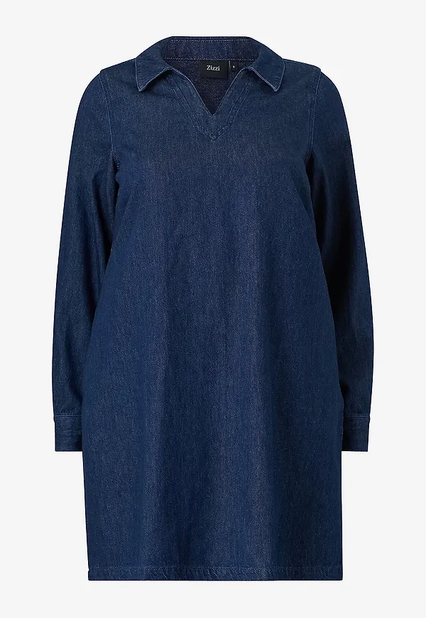 Zizzi - Jeansklänning jEnna L/S - Blå
