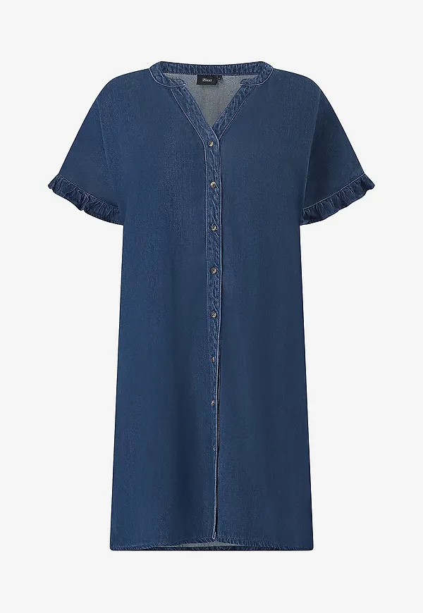 Zizzi - Jeansklänning jThilde S/S Abk - Blå